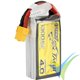 Tattu R-Line V4.0- Gens ace LiPo battery 1300mAh (19.24Wh) 4S1P 130C 143g XT60