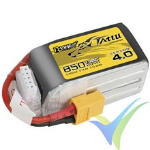 Tattu R-Line V4.0- Gens ace LiPo battery 850mAh (12.58Wh) 4S1P 130C 102g XT60