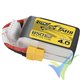 Batería LiPo Tattu R-Line V4.0- Gens ace 850mAh (12.58Wh) 4S1P 130C 102g XT60