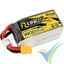 Batería LiPo Tattu R-Line V3.0 - Gens ace 1800mAh (26.64Wh) 4S1P 120C 199g XT60