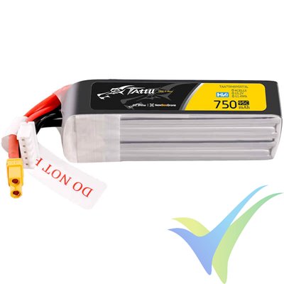 Tattu - Gens ace HV LiPo battery 750mAh (11.40Wh) 4S1P 95C 69g XT30 (formato largo)