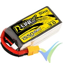 Batería LiPo Tattu R-Line V3.0 - Gens ace 1550mAh (22.94Wh) 4S1P 120C 176g XT60