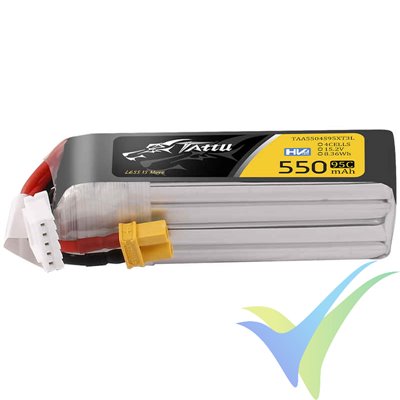 Tattu - Gens ace HV LiPo battery 550mAh (8.36Wh) 4S1P 95C 57g XT30 (formato largo)