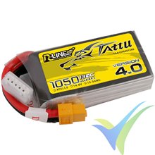 Batería LiPo Tattu R-Line V4.0- Gens ace 1050mAh (15.54Wh) 4S1P 130C 128g XT60