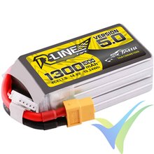 Batería LiPo Tattu R-Line V5.0 - Gens ace 1300mAh (19.24Wh) 4S1P 150C 156g XT60