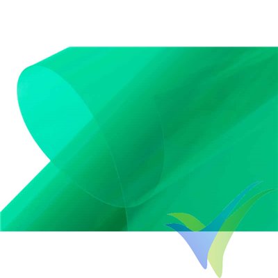 Recubrimiento termoadhesivo KAVAN verde transparente, 64cm x 2m