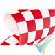KAVAN covering film - checkered red/white, 64cm x 2m