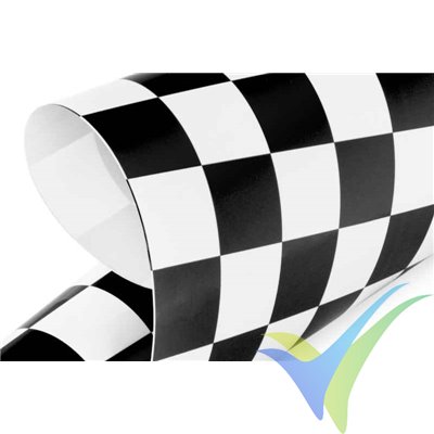 KAVAN covering film - checkered black/white, 64cm x 2m