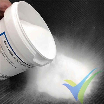 Microbalones vidrio 0.19g/cm³, 130g / 684ml