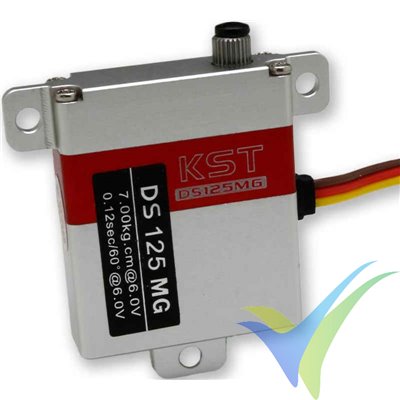 KST DS125MG digital servo, 28g, 7Kg.cm, 0.12s/60º, 4.8V-6V