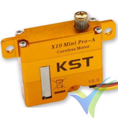 Servo digital KST X10 Mini Pro A V8, 20g, 8Kg.cm, 0.08s/60º, 4.8V-8.4V