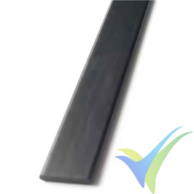 Listón rectangular de carbono pultruido 0.8x3x1000mm