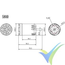 Robbe RO-POWER TORQUE X-36 brushless motor, 203g, 710W, 800Kv