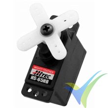 Servo analógico Hitec HS-65HB+ Mighty Feather, 11.2g, 2.2Kg.cm, 0.11s/60º, 4.8V-6V