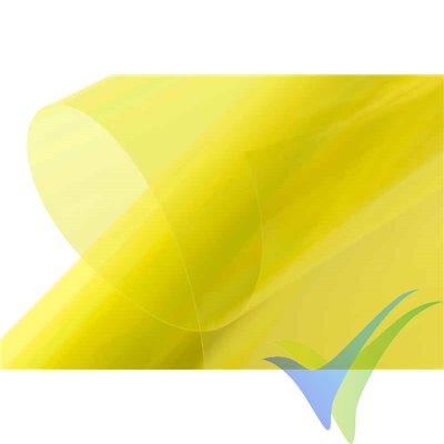 Recubrimiento termoadhesivo KAVAN amarillo luminoso transparente, 64cm x 2m