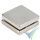 Imán de neodimio cuadrado 12x12x2mm, 2 uds