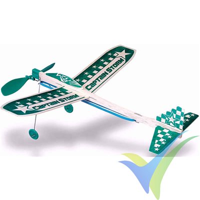 Kit avión gomas Guillows 44 Super Hero Captain Storm, 305mm, 13g
