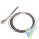 Cable de acero trenzado forrado, 1mm, 10m