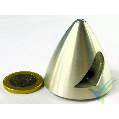 Cono aluminio precisión Protech RC 40mm para hélice bipala, eje motor 4mm, 20.5g