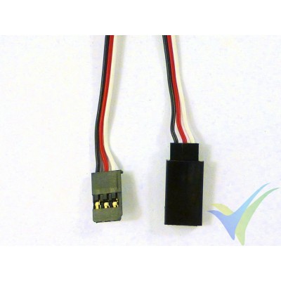 Futaba servo cable extender - 90cm - 0.13mm2 (26AWG)