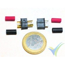 Deans mini connector, gold plated, male and female
