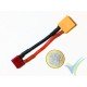 Connector adapter XT60 male to Deans female (2.08mm2, 14AWG)