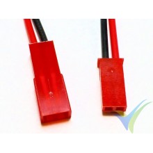 JST connector with 10cm already crimped cable 0.33mm2 (22AWG), male and female