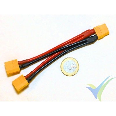 Connector adapter XT60 female to 2 XT60 male in parallel 2.08mm2, 14AWG)