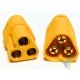 MT60 connector, gold plated, male and female