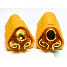 Conector MT60, metalizado oro, macho y hembra