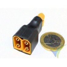 Connector adapter XT60 female to 2 XT60 male in parallel, 12.7g