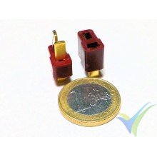 Deans connector, gold plated, male and female, 4.1g