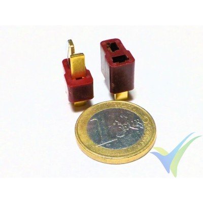 Deans connector, gold plated, male and female, 4.1g