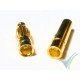Banana connector 3mm, gold plated, male and female, 0.9g
