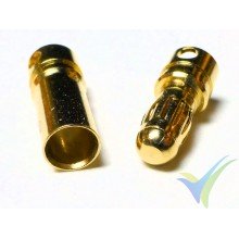 Banana connector 3.5mm, gold plated, male and female, 1.3g
