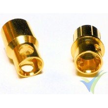 Banana connector 8mm, gold plated, male and female, 4.5g