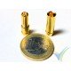 Banana connector 5mm, gold plated, male and female, 4.2g