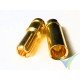 Banana connector 5mm, gold plated, male and female, 4.2g