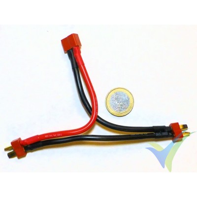 G-Force RC - Power Y-Lead - Serial - Deans - 12AWG Silicone Wire - 12cm - 1 pc, 23.5g