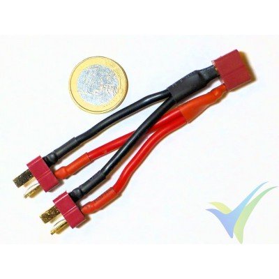 G-Force RC - Power Y-Lead - Parallel - Deans - 14AWG Silicone Wire - 12cm, 15.4g - 1 pc