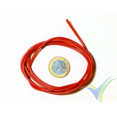 1m Silicone cable red, 0.82mm2 (18AWG), 150x0.08, 11g