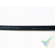 1m Cable de silicona negro 0.82mm2 (18AWG), 150x0.08 venillas, 11.2g