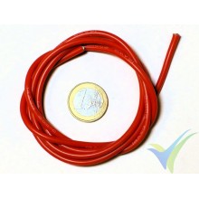 1m Cable de silicona rojo 2.08mm2 (14AWG), 400x0.08 venillas, 27.6g
