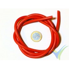 1m Cable de silicona rojo 5.26mm2 (10AWG), 1050x0.08 venillas, 71.8g