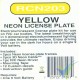 Kit de matrícula luminosa RC Neon (amarillo)