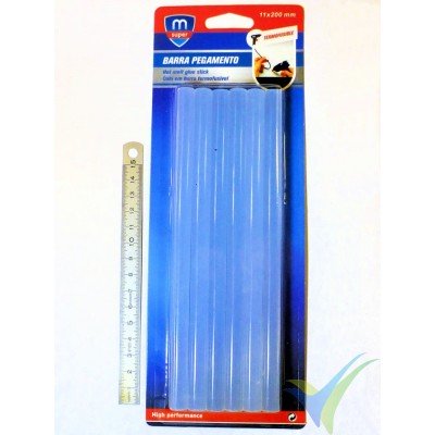 Barra cola termofusible Super-M 11x200mm, 6 ud