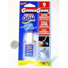 Adhesivo cianoacrilato (CA) GomaGom 9 Super GOM, con pincel, 10g