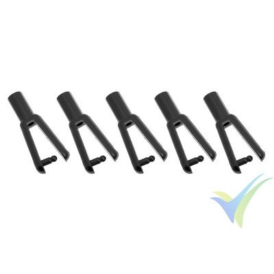 G-Force RC - Nylon Clevis - Dia. 1.5mm Carbon Rod - 5 pcs