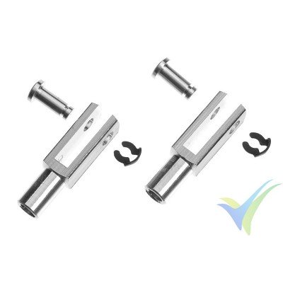 G-Force RC - Aluminium Clevis - Heavy Duty - M3 - 2 pcs
