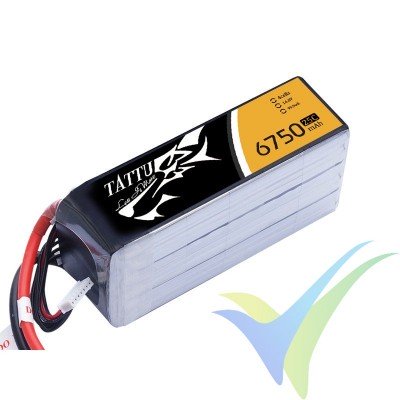 Batería LiPo Tattu - Gens ace 6750mAh (99.9Wh) 4S1P 25C 605g XT90
